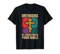 Cristiano ortodoxo Cruz Mi Iglesia escribió tu Biblia Camiseta