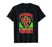 Cristiano ortodoxo Cruz Mi Iglesia escribió tu Biblia Camiseta