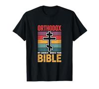 Cristiano ortodoxo Cruz Mi Iglesia escribió tu Biblia Camiseta
