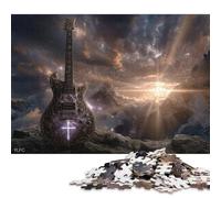 Cristiano Rock Guitar Puzzles Adultos 1000 Piezas Cumpleaños Juegos EduGatoivos para Decoración del Hogar Juego De Rompecabezas Stress Relief Toy 1000pcs (75x50cm)