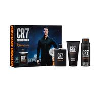 Cristiano Ronaldo CR7 Game On Set de Regalo - Colonia Deportiva y Audaz para Hombres con Notas Amaderadas - Spray Corporal y Gel de Ducha - 3 pz
