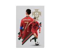 Cristiano Ronaldo - Figuras famosas de cine y televisión, figuras de música pop, póster decorativo en lienzo, impresión fotográfica de firma, decoración del hogar, 30 x 45 cm, estilo sin marco, 34