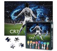 Cristiano Ronaldo - Rompecabezas de 1000 piezas de campo de entrenamiento: arte de pared legendario de fútbol, recuerdos deportivos texturizados de primera calidad para coleccionistas y fanáticos