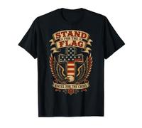 Cristiano Stand por la Bandera Arrodillarse por el Cross American Camiseta