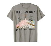 Cristianos: aquí estoy, Señor, envíame un regalo de fe con un versículo de la Biblia Camiseta