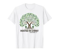 Cristianos Arraigados En La Fe Dios Árbol Jesús Camiseta