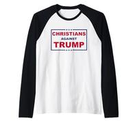 Cristianos contra la fe de Trump por los falsos ídolos Camiseta Manga Raglan