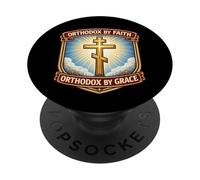 Cristianos Ortodoxos por Fe Gracia Nuevo Conversor Jesús Oriental PopSockets PopGrip Adhesivo