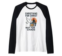 Cristianos para Cristo no para el Caos - Gráfico de fe y votación Camiseta Manga Raglan