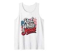 Cristianos Patrióticos Red White & Jesus Camiseta sin Mangas
