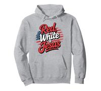 Cristianos Patrióticos Red White & Jesus Fe Amor Sudadera con Capucha