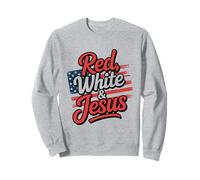 Cristianos Patrióticos Red White Jesus Sudadera