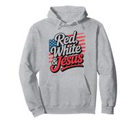 Cristianos Patrióticos Red White & Jesus Sudadera con Capucha