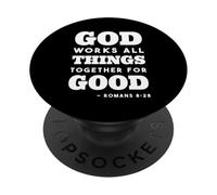 Cristianos Romanos Motivacionales Versículo Bíblico Tipografía Arte PopSockets PopGrip Adhesivo