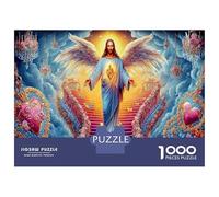 Cristo Celestial 1000 Pieza Stairs Luz Stock De Cartas Premium Rompecabezas Conjunto Presente Divertido Regalo Decoración De Paredes Idea 70x50cm/1000pcs
