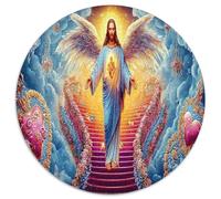 Cristo Celestial Puzzles Desafío Juguetes 1000 Piezas Jesús Juego De Rompecabezas Decoración del Hogar para Adultos Y Niños A Partir De 12 Años 1000pcs (67.5x67.5cm)
