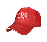 Cristo Cristianismo Jesús Es Mi Jefe Gorra El Sol Informal Gorra Running Vintage Sombrero para Exteriores Tenis Unisex