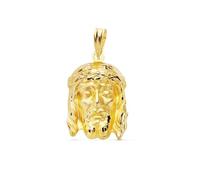 Cristo de la Buena Muerte Colgante Oro 9k cabeza 21mm. tallada