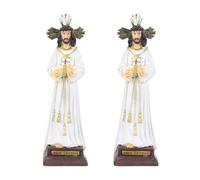 Cristo del Gran Poder y Medinaceli - Jesús Cautivo, Estatua con la Cruz Hecha en Resina, Figura Religiosa Decorativa para Hogar, Capillas, Iglesias (19cm, 2 Ud)