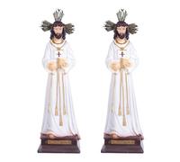 Cristo del Gran Poder y Medinaceli. Jesús Cautivo. Estatua de Jesús hecha con Resina, Figura Jesús con la Cruz. Figura Religiosa Decorativa, Hogar, Capillas, Iglesias (Jesús Cautivo 30cm (2 Ud)