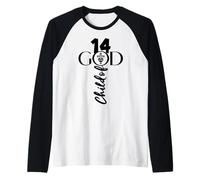 Cristo Dios 14 AÑOS JESÚS 14º Nacimiento Camiseta Manga Raglan