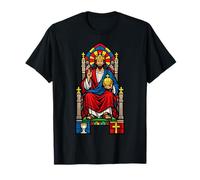 Cristo el Rey Entronado Vitral Catedral Obra de Arte Camiseta