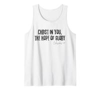 Cristo en Ti la Esperanza de Gloria Colosenses 1:27 Fe Camiseta sin Mangas
