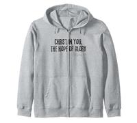 Cristo en Ti la Esperanza de Gloria Colosenses 1:27 Fe Sudadera con Capucha