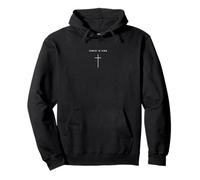 Cristo es el Rey Jesús Cruz - Fe Cristiana Minimalista Sudadera con Capucha