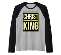 Cristo es Rey Camiseta Manga Raglan