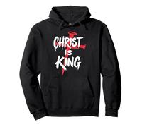 Cristo es Rey Cristianismo Cita bíblica Cristiano religioso Sudadera con Capucha