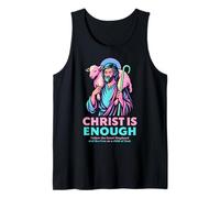 Cristo es Suficiente Cristiano Buen Pastor Jesús Moderno Pastel Camiseta sin Mangas