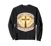 Cristo ha resucitado verdaderamente Él ha resucitado Cristiano Pascua Mujeres Sudadera