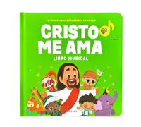 Cristo Me AMA - Libro de sonido cristiano para niños, 6 canciones bíblicas en español, bautizo, regalos de bautizo para niños y niñas, juguetes religiosos, libros de música interactivos para bebés y