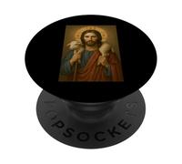 Cristo ortodoxo El ícono del Buen Pastor - Cordero de Dios PopSockets PopGrip Adhesivo