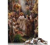 Cristo Puzzle Adultos 500 Piezas Cumpleaños Juegos EduGatoivos Decoración Juego De Rompecabezas Relajación Y Sabiduría 500pcs (52x38cm)
