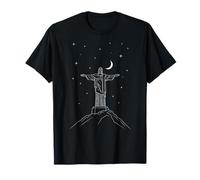 Cristo Redentor Estatua de Noche Río Camiseta