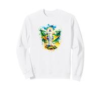 Cristo Redentor Río de Janeiro Brasil Bandera Brasil Sudadera