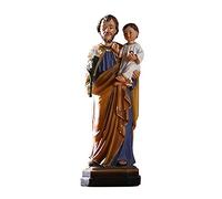 Cristo Santo José con Estatua Infantil Jesús Caring Figurine Escultura Home Capilla Decoración Ornamento Biblia Cristiana Católica Religiosa, D Colección de Arte