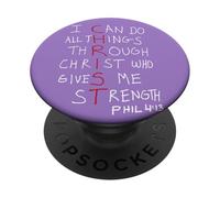 Cristo se encuentra en mi interior Puedo hacer todas las cosas a través de Cristo PopSockets PopGrip Adhesivo