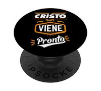 Cristo viene pronto Spanish Bible Verses in Spanish Tee PopSockets PopGrip Adhesivo