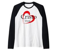 Cristo Vive, Jesus Christian Bible Verse Sayings, Faith Camiseta Manga Raglan