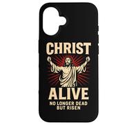 Cristo Vivo Resucitado Salvador Cristiano Resurrección Fe Arte Carcasa para iPhone 16