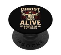 Cristo Vivo Resucitado Salvador Cristiano Resurrección Fe Arte PopSockets PopGrip Adhesivo
