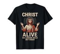 Cristo Vivo ya no está Muerto Sino resucitado Jesús Resucitado Arte Camiseta