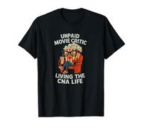 Crítico de Cine no pagado Viviendo la Vida CNA Arte Divertido de Palomitas de maíz Camiseta