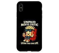 Crítico de Cine no pagado Viviendo la Vida CNA Arte Divertido de Palomitas de maíz Carcasa para iPhone XS MAX