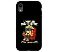 Crítico de Cine no pagado Viviendo la Vida CNA Arte Divertido de Palomitas de maíz Carcasa para iPhone XR