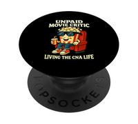 Crítico de Cine no pagado Viviendo la Vida CNA Arte Divertido de Palomitas de maíz PopSockets PopGrip Adhesivo