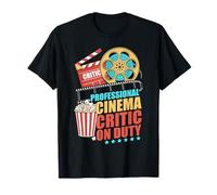 Crítico de Cine Profesional en Servicio Retro Movie Buff Camiseta